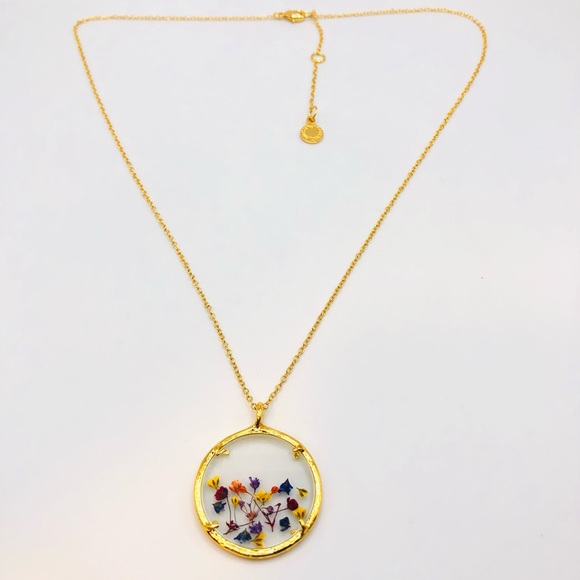 Catherine Weitzman Flower Botanical Necklace~Signed~NWOT - Picture 2 of 6